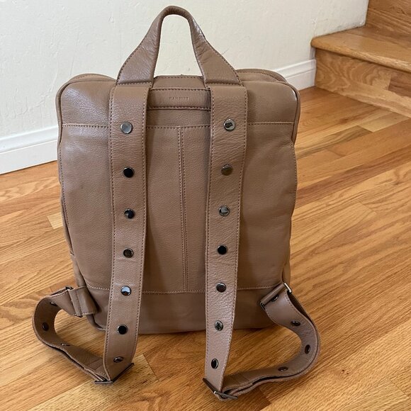 HAMMITT Montana Backpack Laptop XL Biscotti Tan Gunmetal Orig $925 RARE COLOR! - Picture 3 of 9